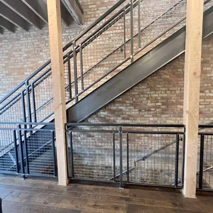 Industrial style stair case in west dandee